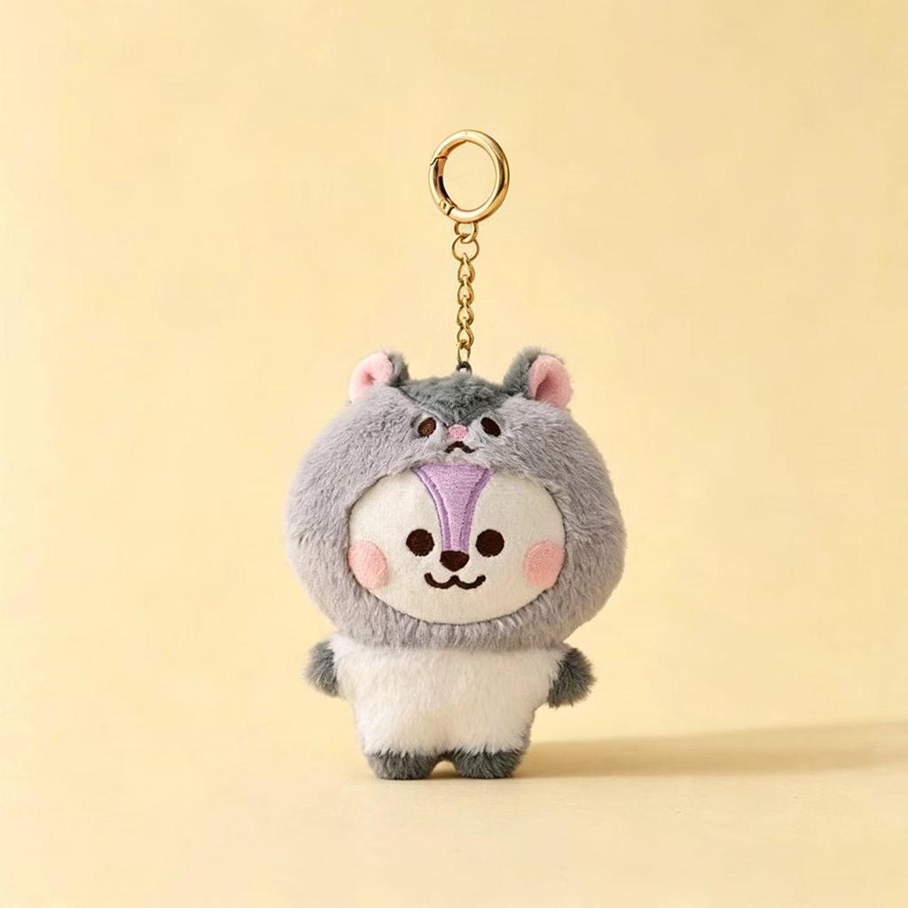 Korean Trendy Animal Plush Keychain Charm