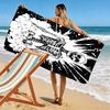 Black and White Exploding Skull 2D Flat Print Beach Towel, Large Soft Quick Dry Towel for Beach Camping Swimming.MSTJ0918272