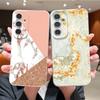 Splicing Marble Pattern Case For Samsung A18 A57 A37 A17 A56 A36 A26 A16 A55 A35 A25 A15 A54 S21 FE S22 S23 S24 Plus S25 S26 Ultra Silicone Cover