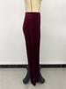 2025 Summer European & American High-Waist Velvet Wide-Leg Pants for Women