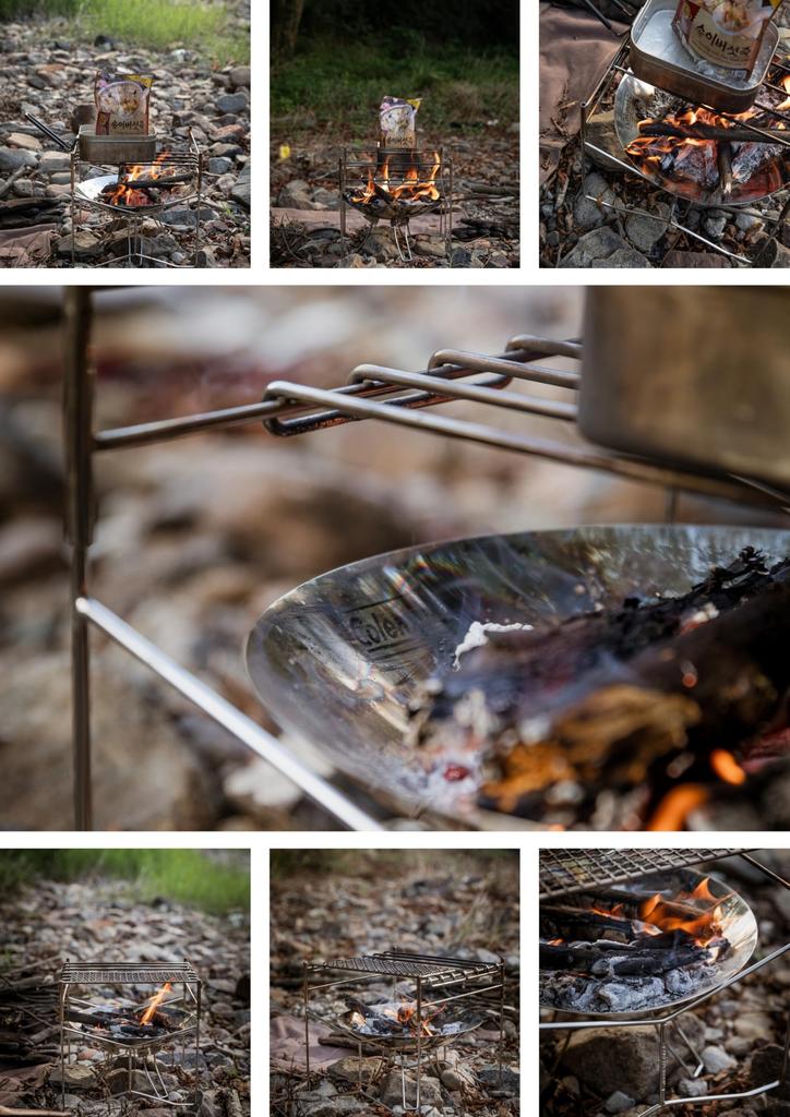 CAMPING MOON Fire Disc Solo Stand Bonfire Stand Camping Trivet Coleman Bonfire Stand 30CM Trivet FT-202-HJ