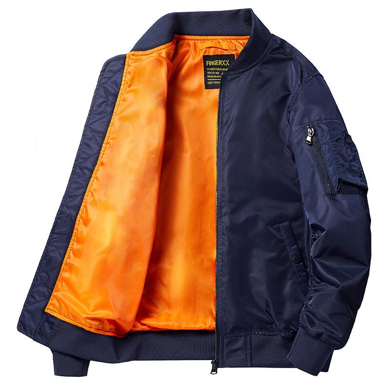 Men's Autumn and Winter Plus-size Stand Collar Flight Suit Coat Fashion Light Version Jacket Fashionable Baseball Uniform