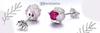 S925 Earrings Flowers Tulips Colorful Zircons