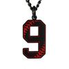 INS trendy stainless steel European and American fashion outdoor digital baseball necklace men's accessories titanium steel pendant