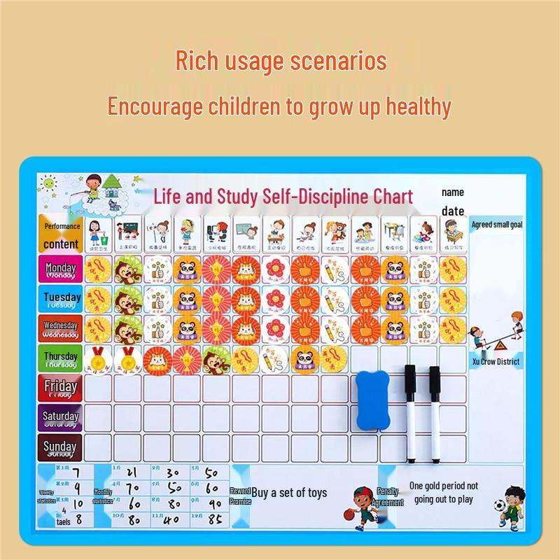 500 Cartoon Reward Stickers/Roll - Self-Adhesive for Kids, Kindergarten Activities, and Decorations