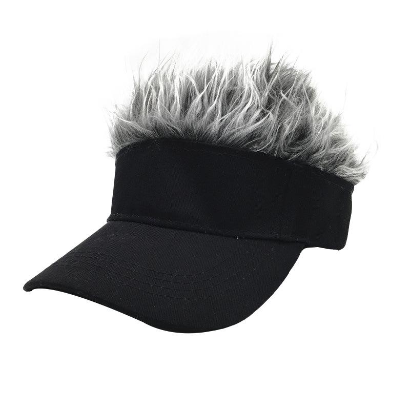 Men's Street Style Wig Baseball Cap - European & American Trendy Flat Cap with Sun Protection