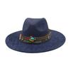 Round Flat Brim French Ethnic Style High-End Top Hat New Stage Jazz Hat Western Cowboy Hat