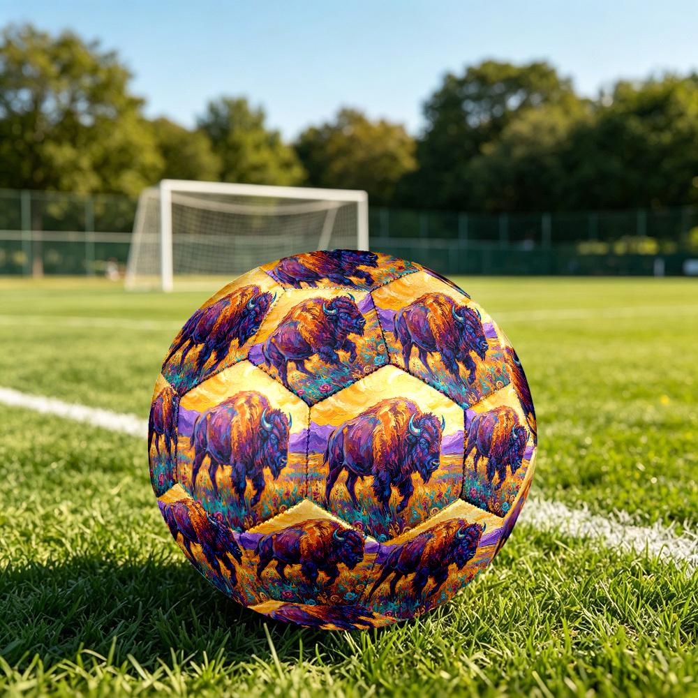1pc Bison Wildflowers Durable Size 5 Soccer Ball Professional Match Training Football Indoor &Outdoor Sports Ball p60147