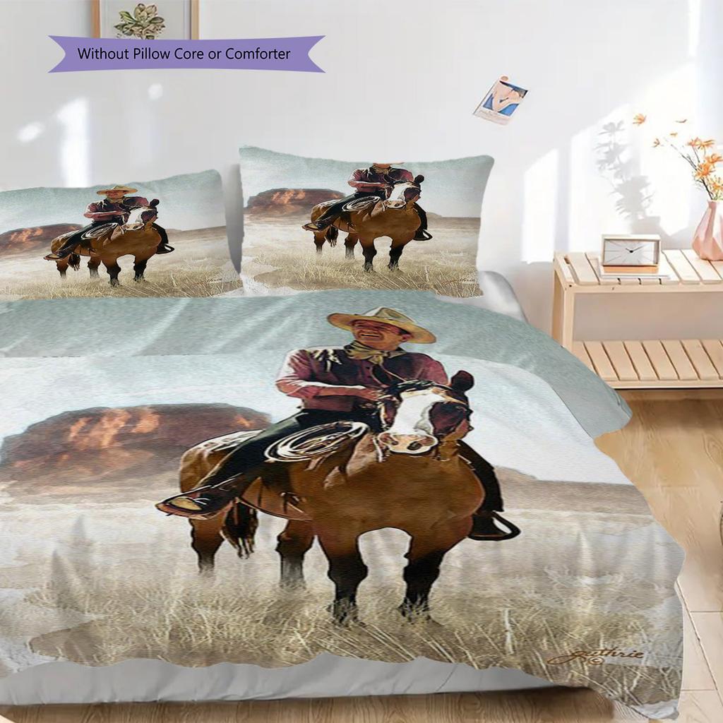 Cowboy Horseback Desert Bedding 1 Duvet Cover 2 Pillowcase Without Core Duvet Cover And Pillowcase Christmas Birthday Gift