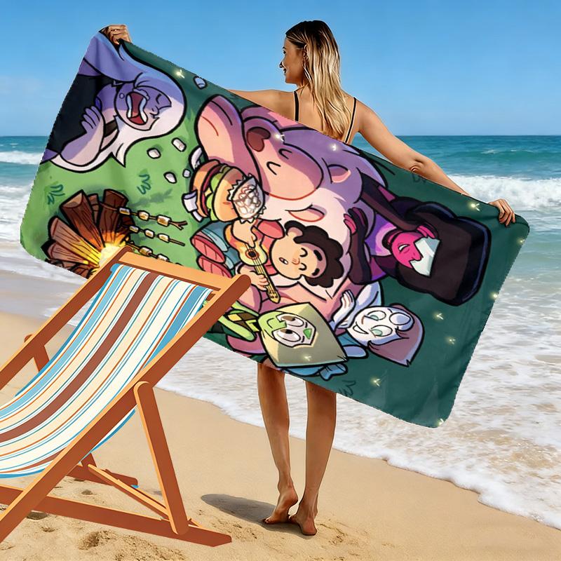 Steven Universe 2D Flat Print Beach Towel, Large Soft Quick Dry Towel for Beach Camping SwimmingXSTJ0915496