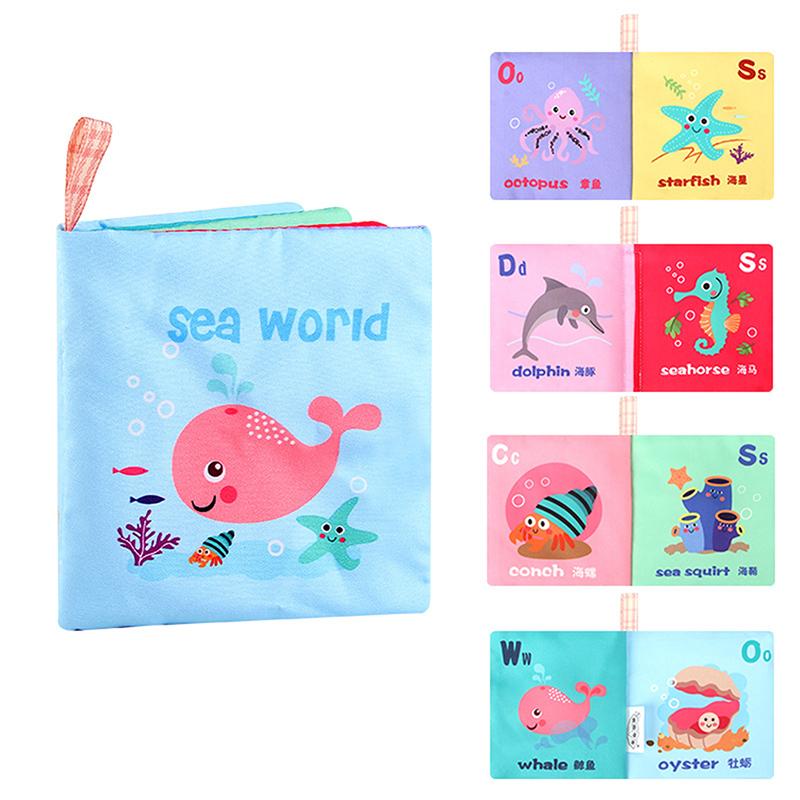 Baby Cloth Books Children'S Cognitive Cloth Books Marine Life Food Fruit Knowledge Christmas Halloween Gift