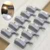4PC LED Inner Hinge Lamp Cabinet Lights Universal Wardrobe Cupboard Door Sensor Lights Bedroom Kitchen Closet Night Lights