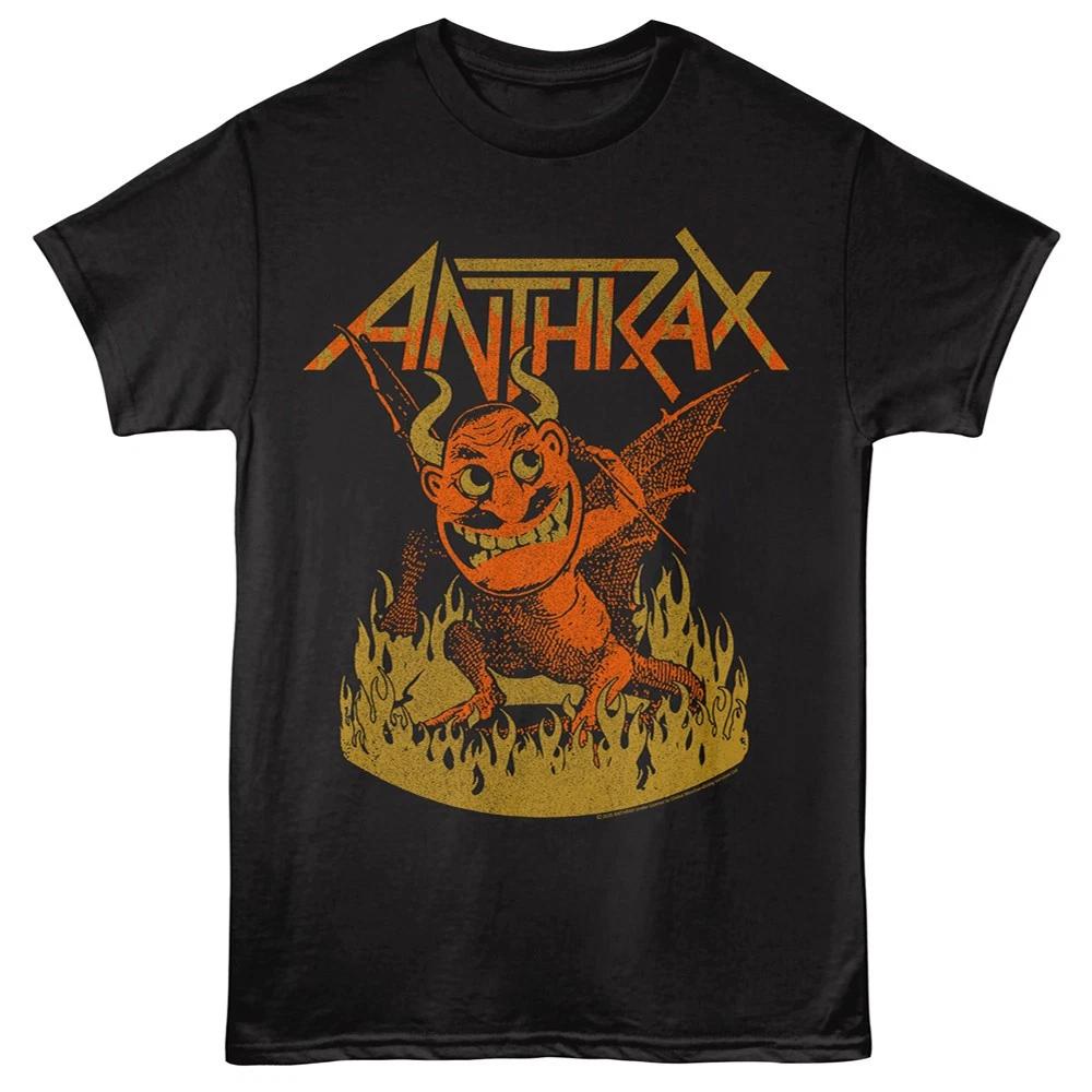 Anthrax Not Mascot Devil Flames Men s T Shirt Metal Rock Band Merch S