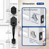 Front Door Lock and Handle Set, Front Door Pull Handle with Key, Deadbolt Lock and Handleset for Bedroom Bathroom Interior Door