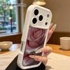Phone Case: 2D flat, fits iPhone 18, 17, 16, 15, 14, 13 Pro, close-up of pink rose, perfect Christmas and Halloween holiday gift