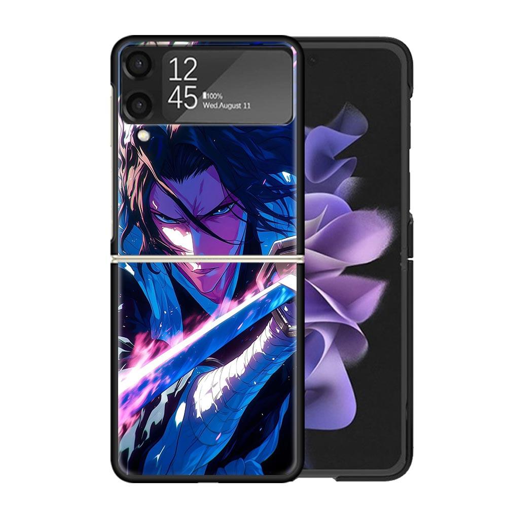 Bleach Kuchiki Byakuya Cases For Samsung Galaxy Z Flip 4 5 6 7 3 Z Flip7 Flip6 Flip4 Flip5 Flip3 5G Hard Shockproof Fundas Cover