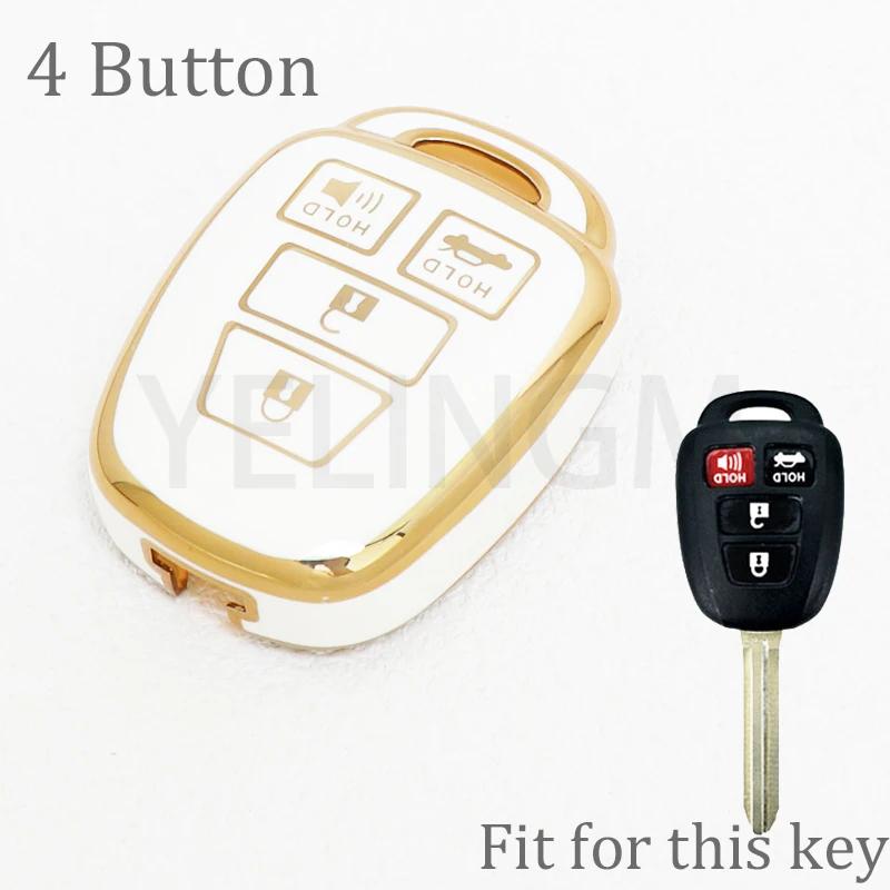 4 Buttons New Tpu Car Key Case Cover Shell For Toyota Prius Corolla Yaris Avensis Camry Rav4 2012 2013 2014
