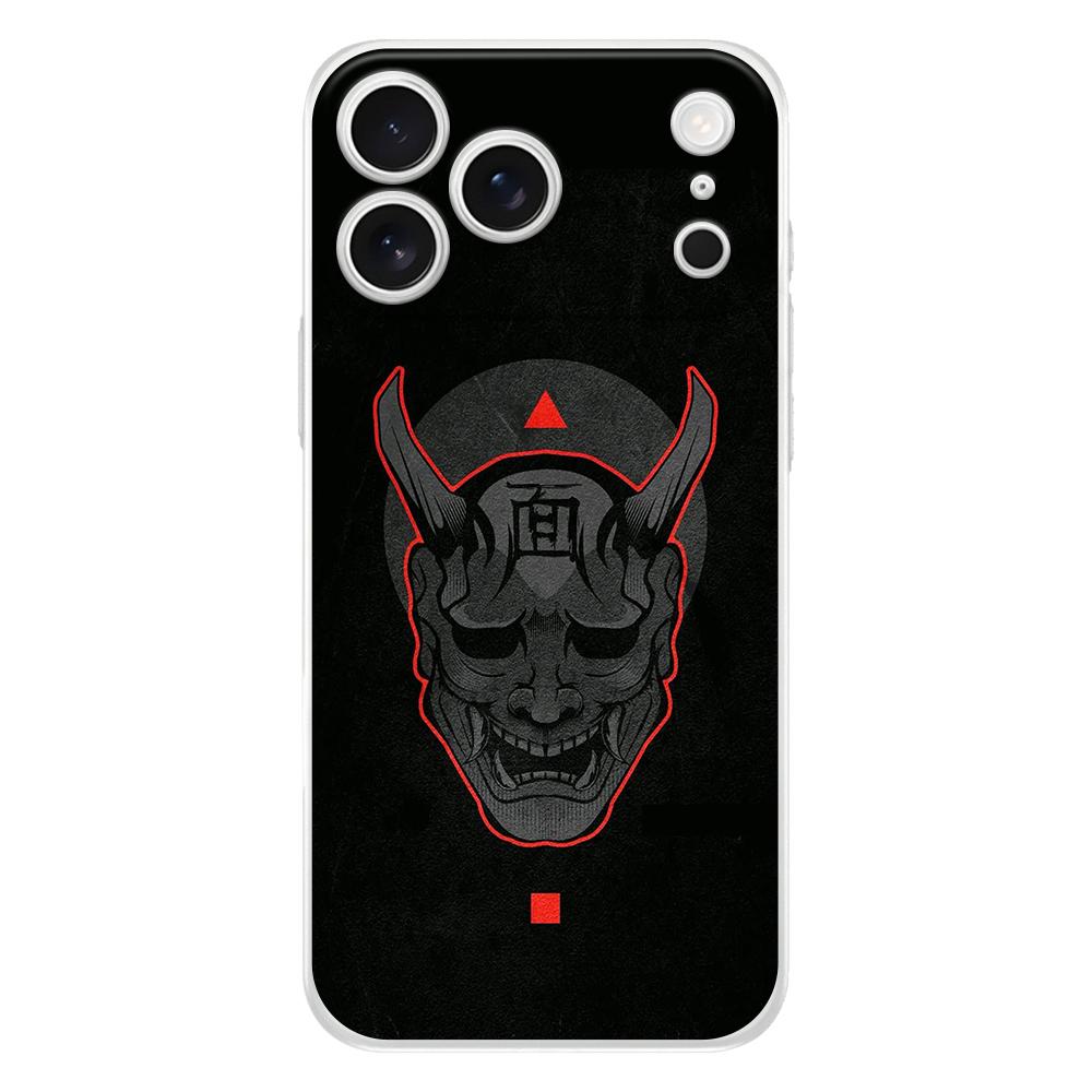 Soft Phone Case For iPhone 17 Air 16E 16 11 15 14 Pro MAX 12 13 7 8 Plus SE Easter Cover Protection Japan Ghost Face Samurai