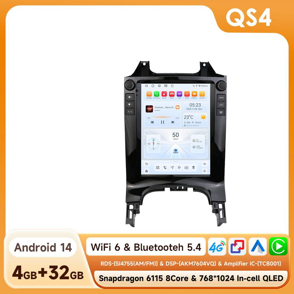 Android Car Radio Player for Peugeot 3008 2010-2017 Carplay Auto Car Multimedia Stereo 6115 9.7inch Vertical Touch Screen GPS