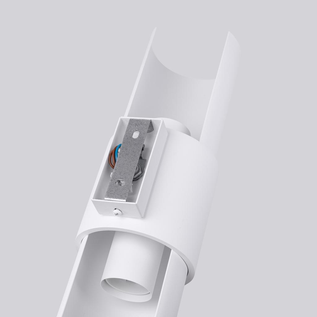Kinkiet Ścienny Nowoczesny Biały Okrągły Pionowy Obrotowy Klosz Do Salonu Przedpokoju 2Xe27 15W Flash Sollux Lighting