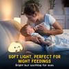 Portable LED Bedside Lamp Cute Cloud Silicone Night Light with 3 Brightness Levels Animal Nursery Silicone Night Light