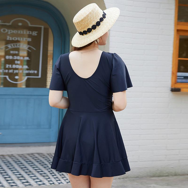 2024 Plus Size Women's One-Piece Skirt Swimsuit - Slimming and Fresh