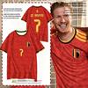 2026 Belgia Mistrzostwa Świata De Bruyne & Courtois Koszulka Kibica Domowa/Wyjazdowa