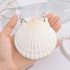 Shell Binder Journal Natural Scallop Shell Notebook with 30 Pages Creative Portable Beach Shell Diary Gift for Shell Lovers