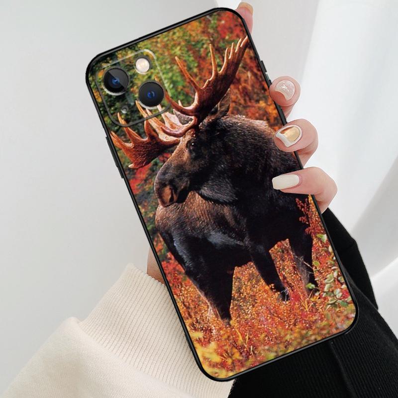 

Stag Bull Moose Reindeer Deer Phone Case For iPhone 17 Pro Max 16 15 11 13 12 14 Pro Max mini 15 16 Plus 16e 17 Air Cover iPhone 17Pro MAX