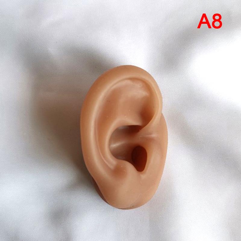 

Silicone Ear Model Practice Piercing Tools Ear Stud Display Tool Body Jewelry Right ear кофейный