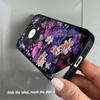 Shockproof Cover for HONOR X9 5G Vintage Oil Painting Purple Floral Phone Case, Glossy Acrylic Back TPU Bumper