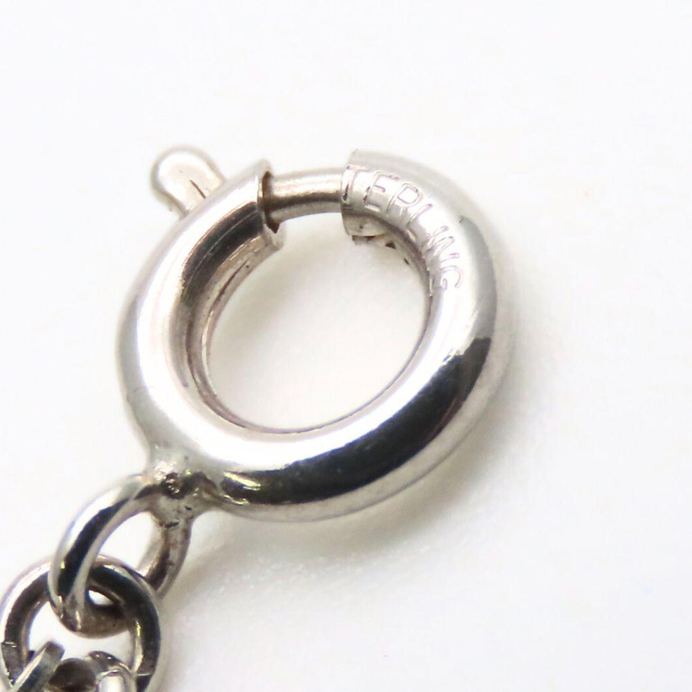 Used 4℃ Bracelet Double Heart Silver 3.9g Silver Double Chain