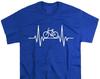 Cycling Heartbeat T-and Kids Tshirt: Bike Pulse Graphic Tee