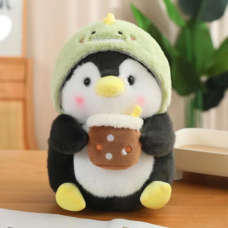 30/40cm Cartoon Penguin Plush Doll Pillow Turn Rabbit Dinosaur Unicorn Snapper Stuffed Animal Gift for Boys Girls