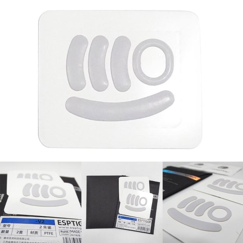 2 Sets Curved Edge Mouse Feet Mouse Glide Skates For - G Pro Wireless Mouse Pads Smooth White