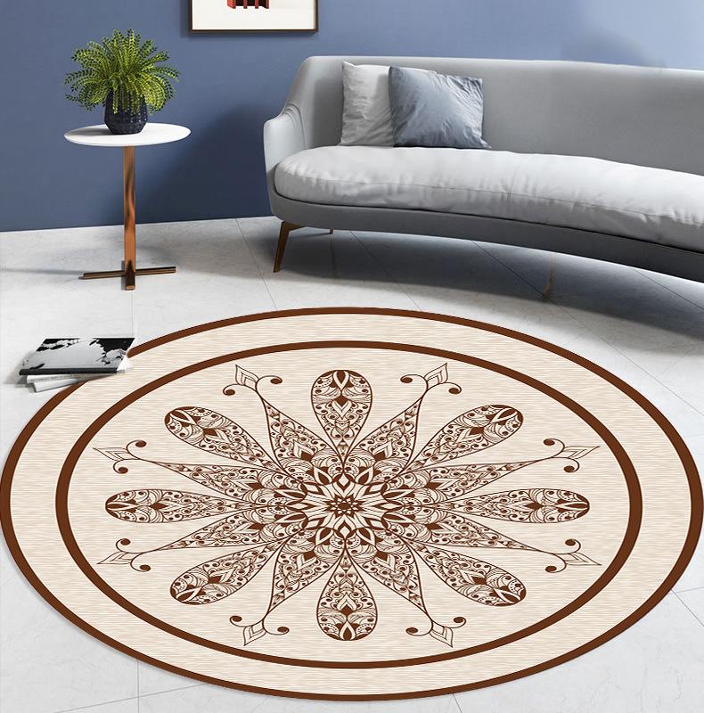 Round Carpet Nordic Bedroom Bedside Carpet Floor Mat Ethnic Style