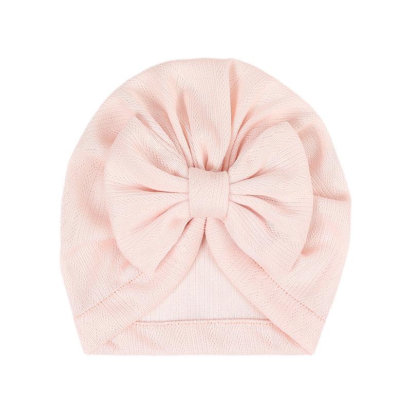 2026 Nová dětská čepice s velkou mašlí - 12 barev, Roztomilá nákrčníková čepice pro chlapce a dívky