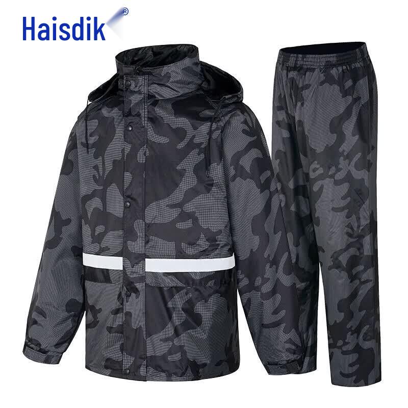 Haisidick Reflective Hooded Rain Suit (Jacket & Pants) L