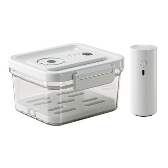 Contenitore Alimentare Ermetico Sottovuoto Elettrico Scatola Croccante Sigillata Ermeticamente con Pompa Manuale Contenitore per Alimenti Senza BPA per Frigorifero Frutta Verdura e Carne