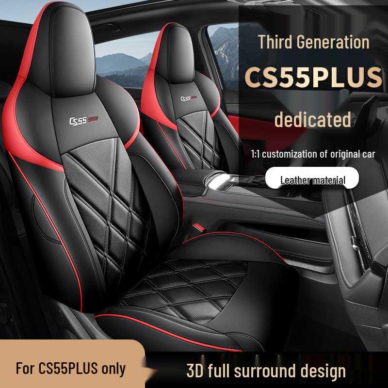 New Model Leather Car Seat Cushion for Chang'an CS55 PLUS - Five-Seater Seat Pad.