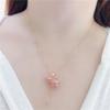 Purple Gold Three-Dimensional Hollow Gourd Pendant Retro Temperament Elegant Rose Gold Plated Color Gold Necklace