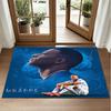Kylian Mbappe Design Kristall Samt Teppich Weiche Dekorationsmatte für Schlafzimmer Eingang