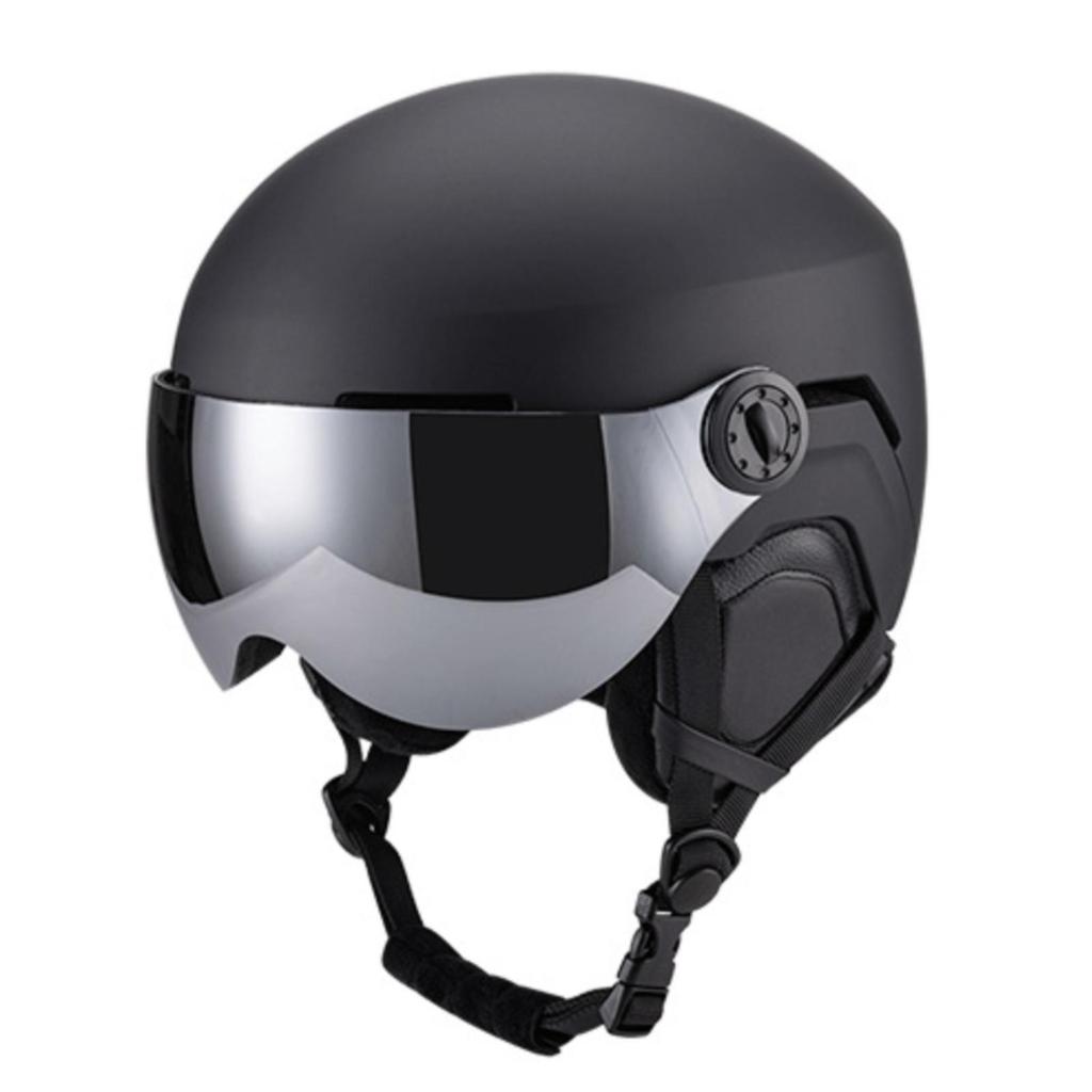 OnePiece Ski Helmet with Builtin Reflective Visor ImpactResistant PC Shell Expanded