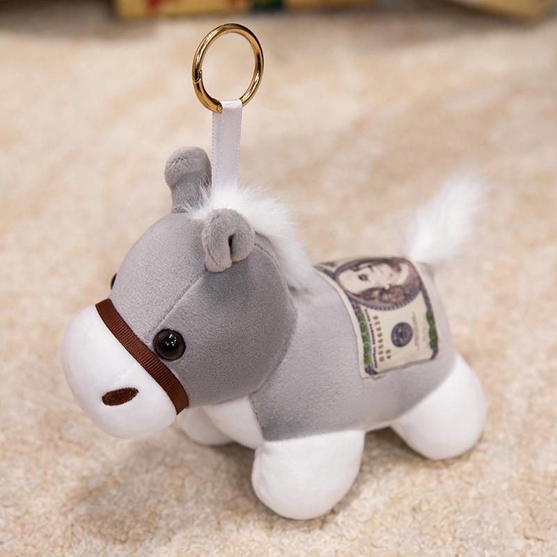 Year of the Horse Plush Keychain: Cute Mascot Doll Ornament for New Year