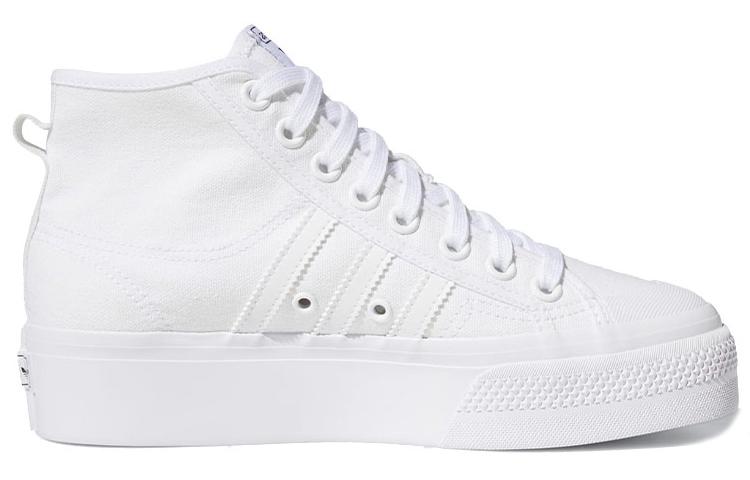 Nizza Wmns Adidas Originals Platform Mid 'Triple White' Donna FY2782