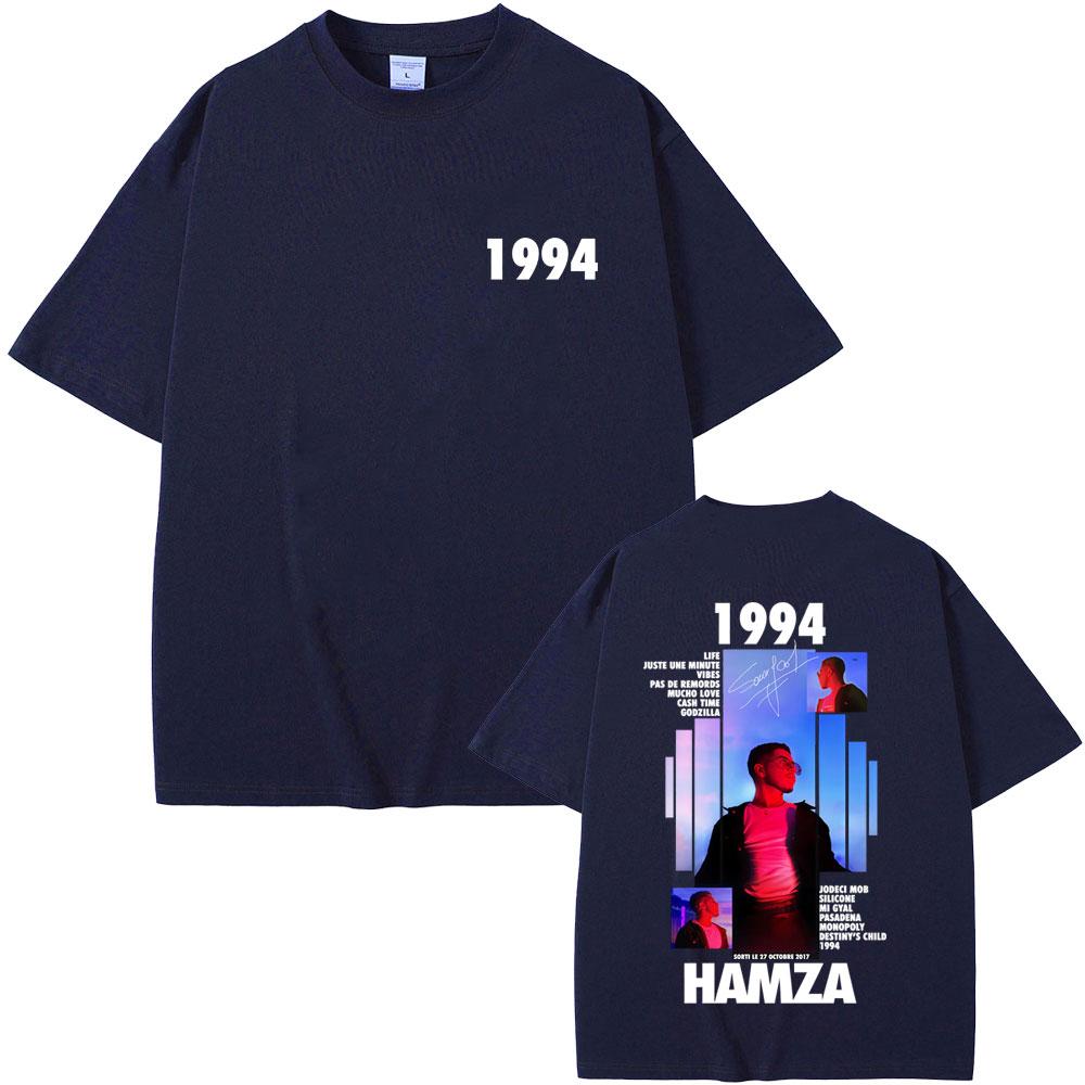 Rapper HAMZA 1994 Tour Album 2025 T Shirts Men Women Fashion Cotton Vintage Short Sleeve Tshirt Hip Hop ONeck Tees Streetwear