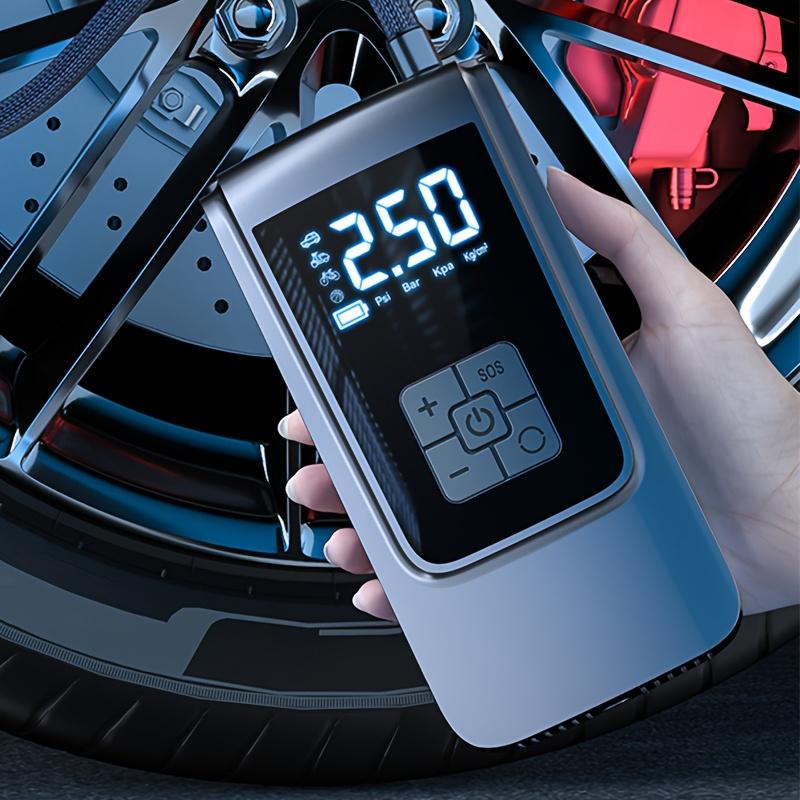 

[Портативный насос для накачивания шин] Портативный насос для накачивания шин - Перезаряжаемый электрический насос со светодиодным фонариком и набором насадок, подходит для автомобилей, мотоциклов, велосипедов 1pc