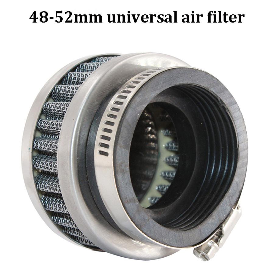 Universal Stainless Steel Motorcycle ATV Scooter Air Filter 48mm-52mm Cleaner Fo
