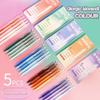 5PCS New Soft Grip Gel Pen 0.5mm Quick Drying Black Pen Ballpoint Pen Writing Tool