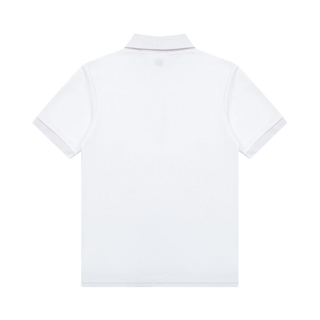 AMI Jarní a letní límeček Klasická výšivka srdce Písmeno A Broskvové srdce Čistá bavlna Pánská polokošile s krátkým rukávem